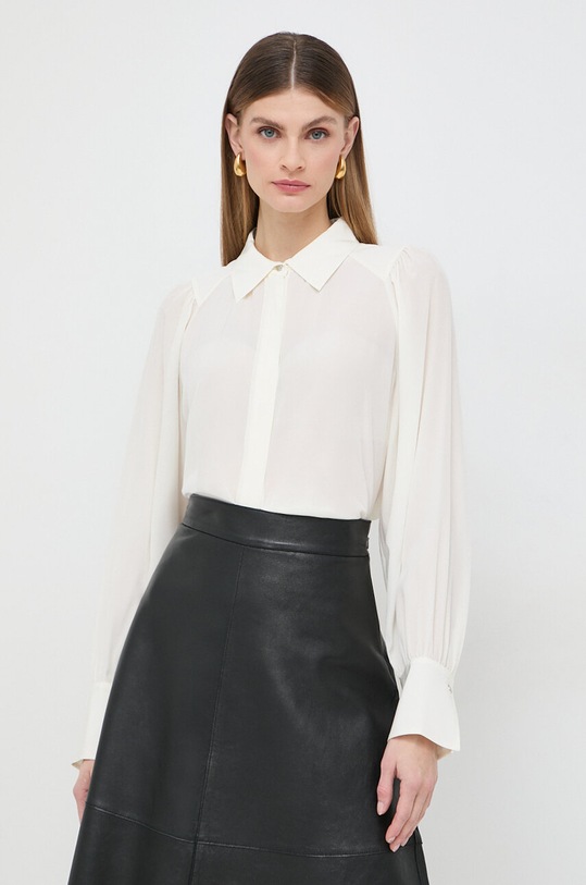 BOSS koszula jedwabna beżowy 50505643