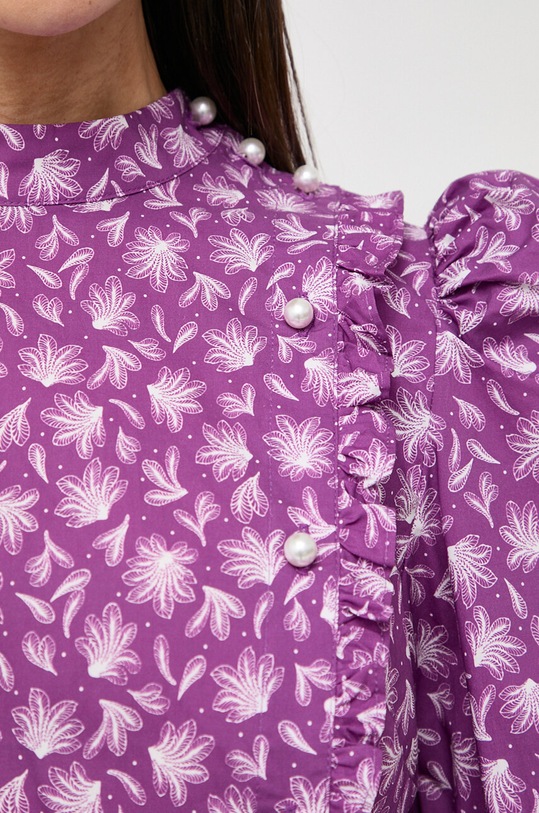 Custommade koszula bawełniana Deia 999376294 fioletowy