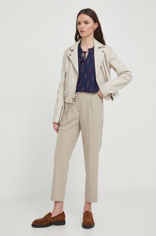 Льняна футболка Lauren Ralph Lauren 200928578 темно-синій SS24