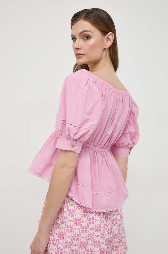 Odzież Pinko bluzka bawełniana 103070.A1OL różowy