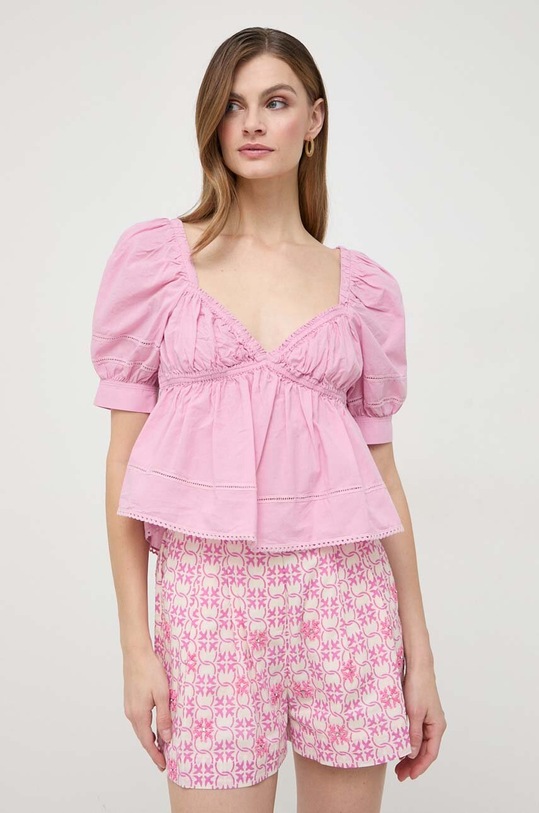 Pinko bluzka bawełniana różowy 103070.A1OL