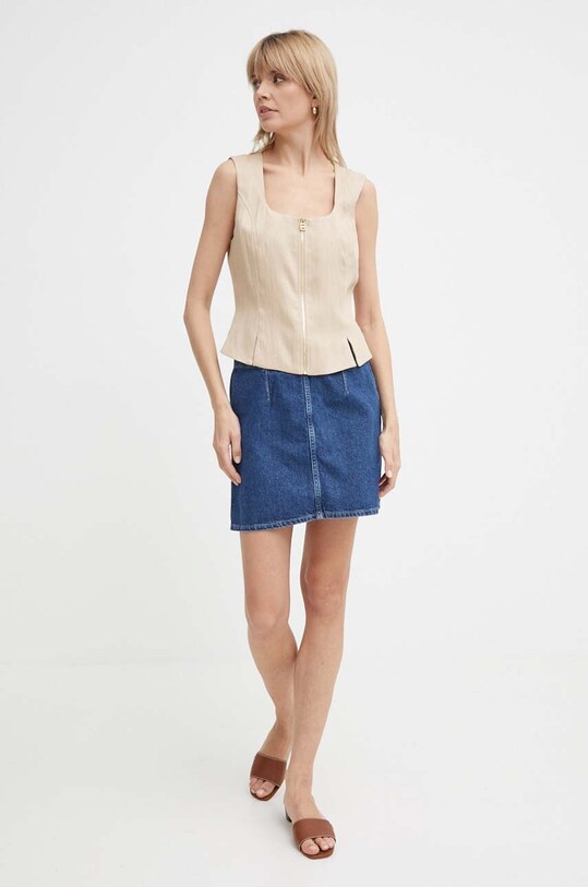 Dkny bluzka P4BATW65 beżowy SS24