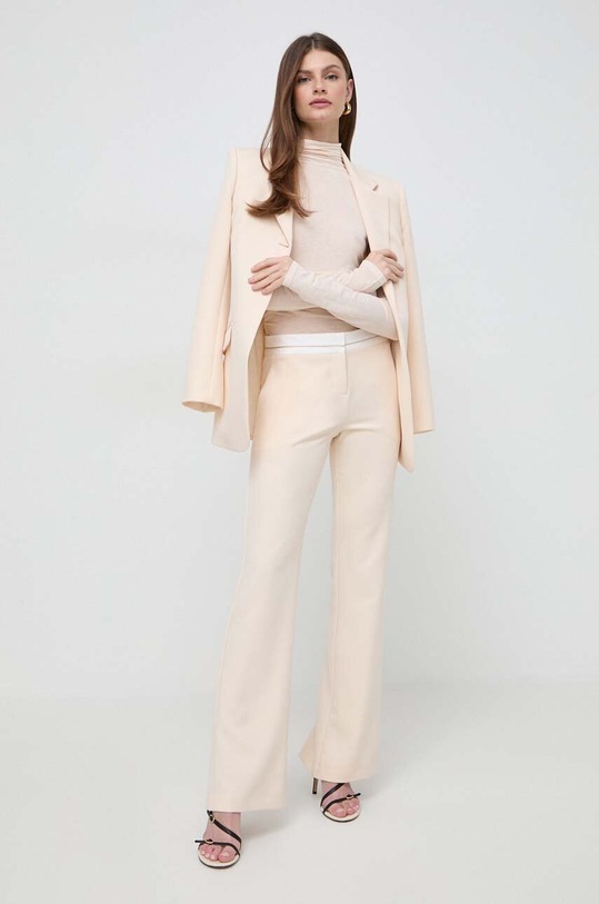 Patrizia Pepe longsleeve z domieszką kaszmiru 8M1578.J178 beżowy AA00