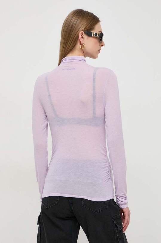 Ρούχα Πουκάμισο μακρυμάνικο με μείγμα κασμίρ Patrizia Pepe 8M1578.J178 μωβ