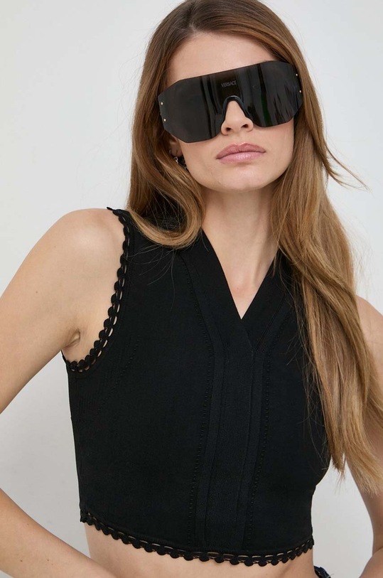 Victoria Beckham top elasztánnal fekete 1423KTP004903A