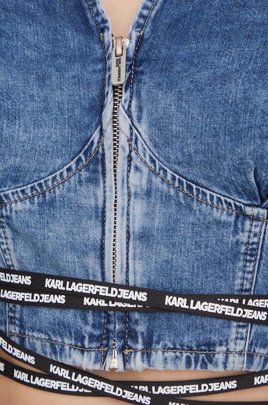 Karl Lagerfeld Jeans bluzka jeansowa 240J1602 niebieski
