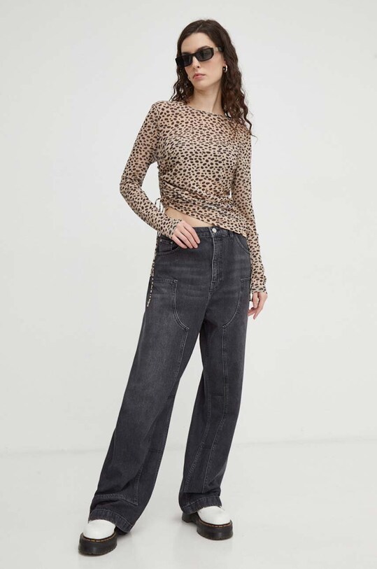 Tričko s dlhým rukávom Levi's A7308 béžová SS24