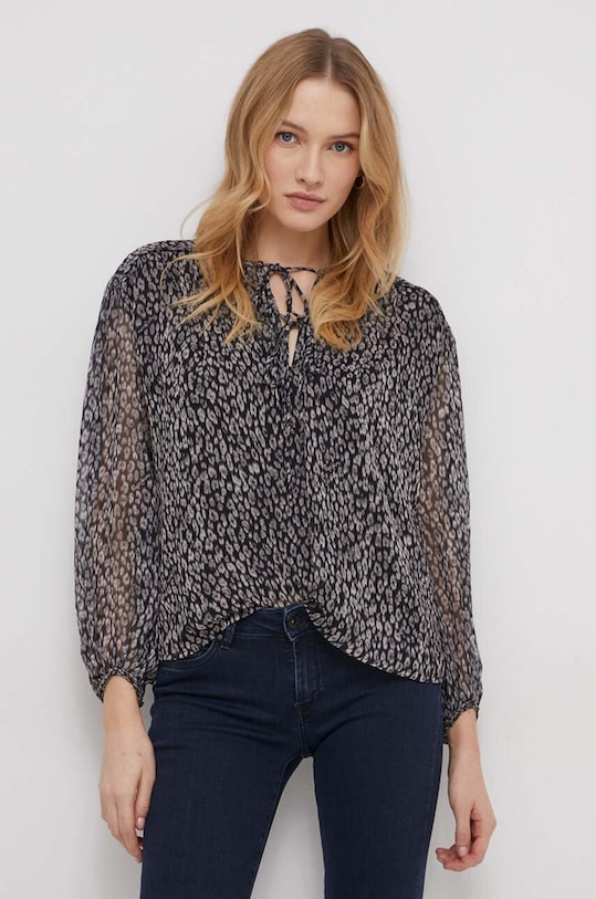 Halenka Pepe Jeans Alazne dlouhý černá PL304719