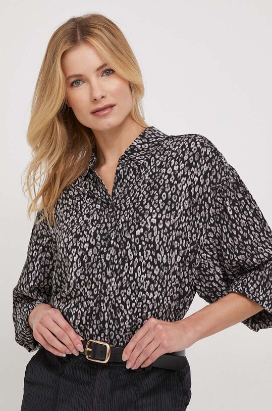 Košile Pepe Jeans ARIEL dlouhý černá PL304728