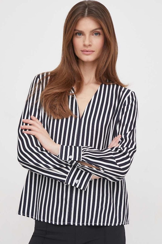 Блузка Tommy Hilfiger візерунок темно-синій WW0WW41387