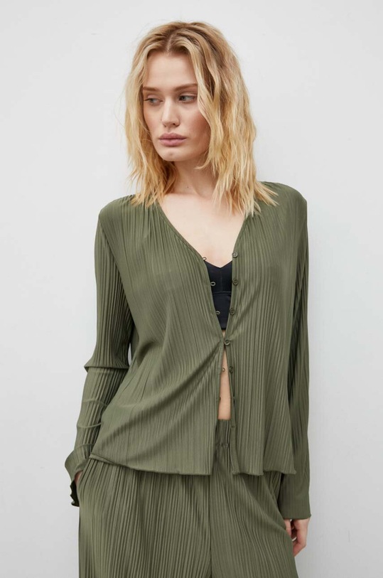 Сорочка Samsoe Samsoe casual зелений F24100107