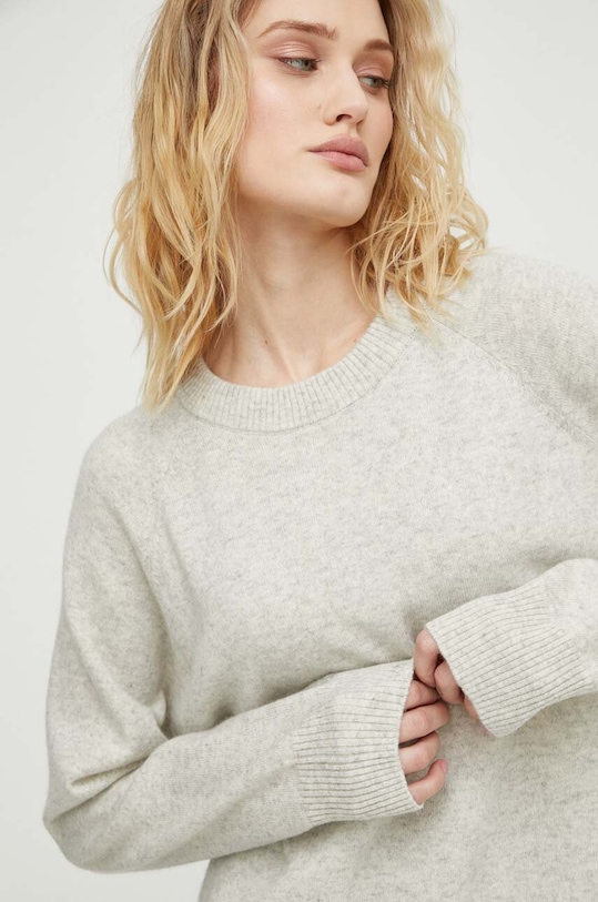 Herskind sweter wełniany Doofa szary 5143111