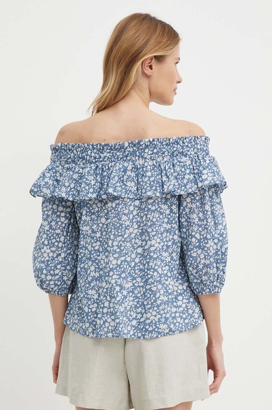 Одежда Хлопковая блузка Lauren Ralph Lauren 200932903 голубой