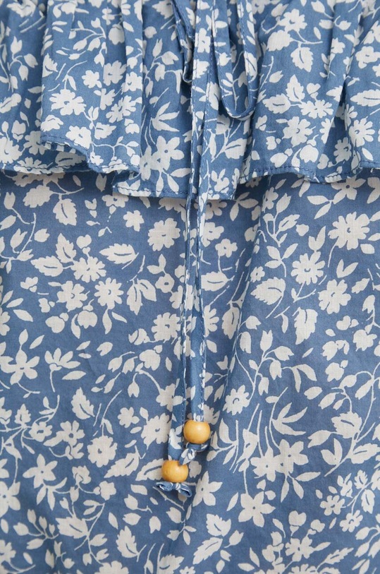 Хлопковая блузка Lauren Ralph Lauren 200932903 голубой
