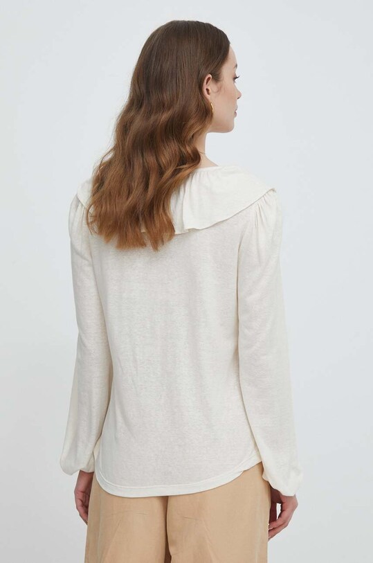 Одяг Льняна блузка Lauren Ralph Lauren 200933277 бежевий