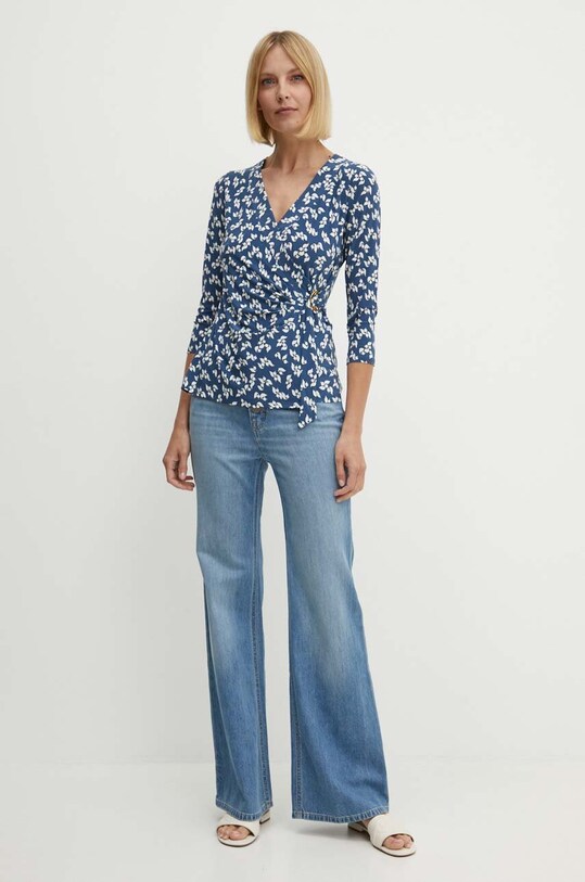 Блузка Lauren Ralph Lauren 200933357 блакитний SS24