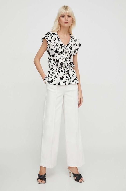 Ľanové tričko Lauren Ralph Lauren 200933293 viacfarebná SS24