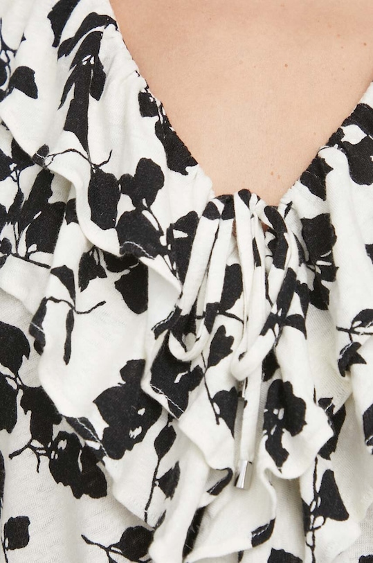 Ľanové tričko Lauren Ralph Lauren 200933293 viacfarebná