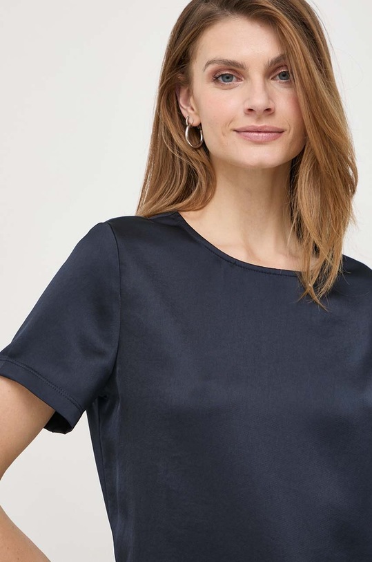 Weekend Max Mara bluzka z elastanem granatowy 2415941061600