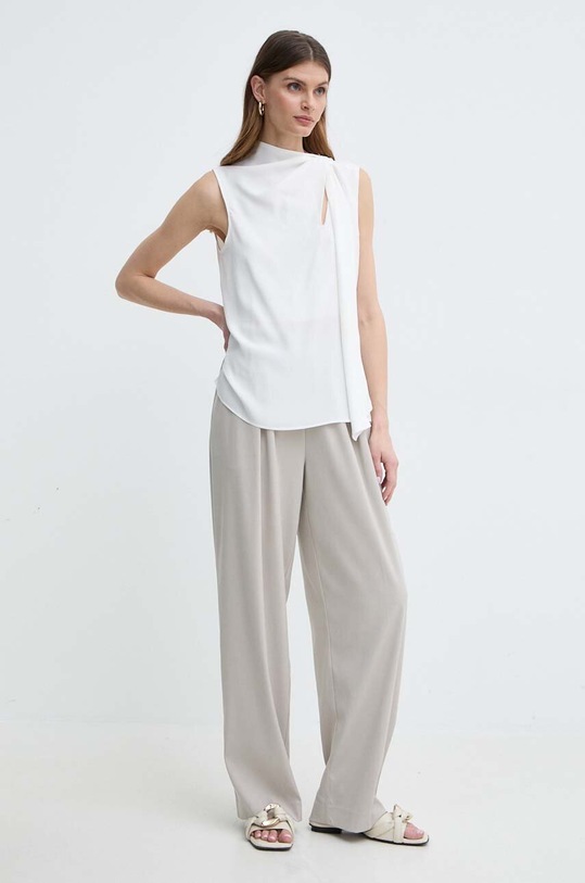 Marella top z domieszką jedwabiu 2413161021200 biały SS24
