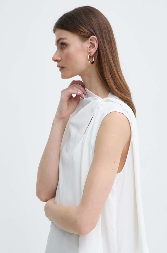 Marella top z domieszką jedwabiu biały 2413161021200