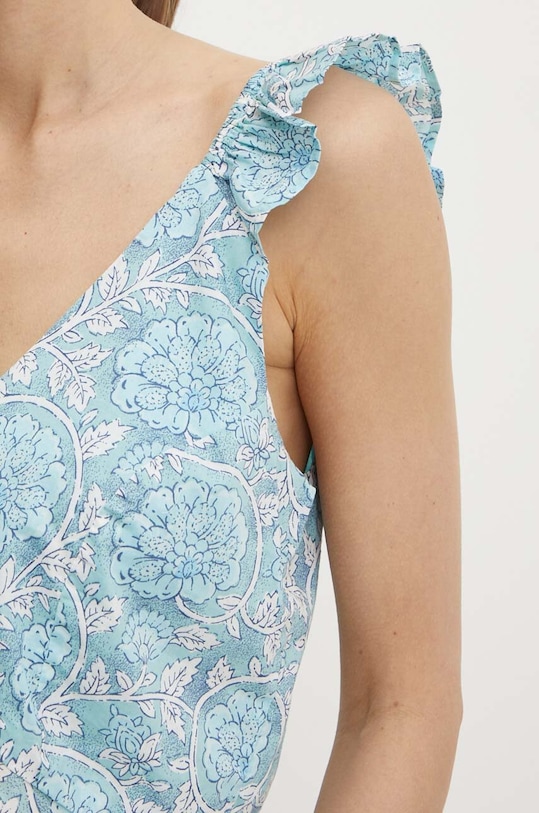 Pepe Jeans top din bumbac EMILIA albastru PL304799