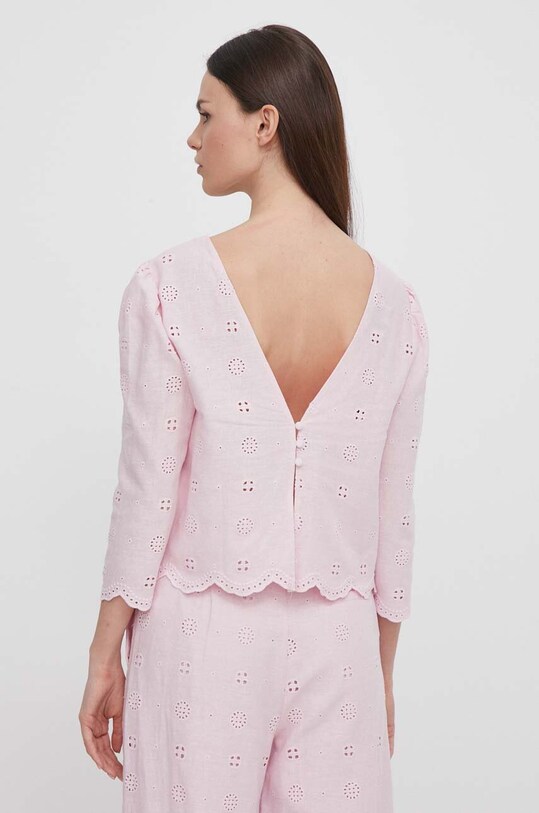 Одяг Льняна блузка Pepe Jeans DITA PL304801 рожевий