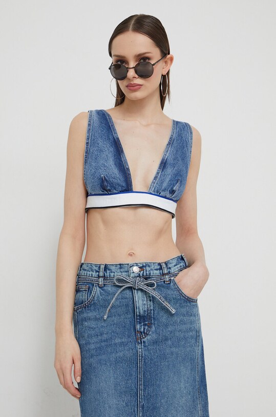 Hugo Blue top din denim uni albastru 50515763
