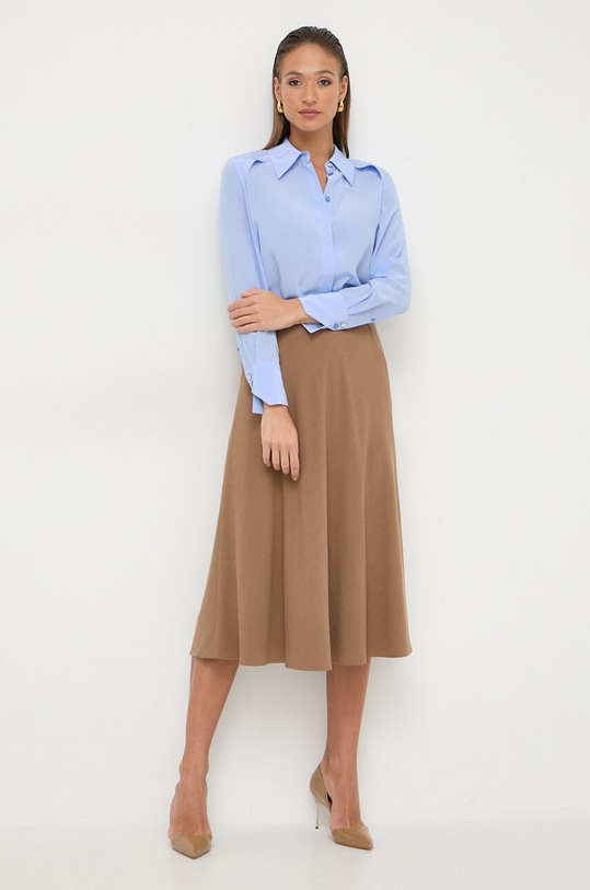 BOSS koszula jedwabna 50509332 niebieski SS24