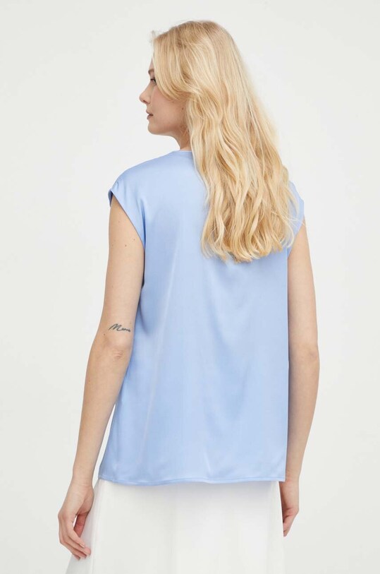 Odzież BOSS bluzka jedwabna 50514360 niebieski