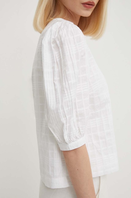 Barbour bluzka bawełniana Modern Heritage LSH1592 biały