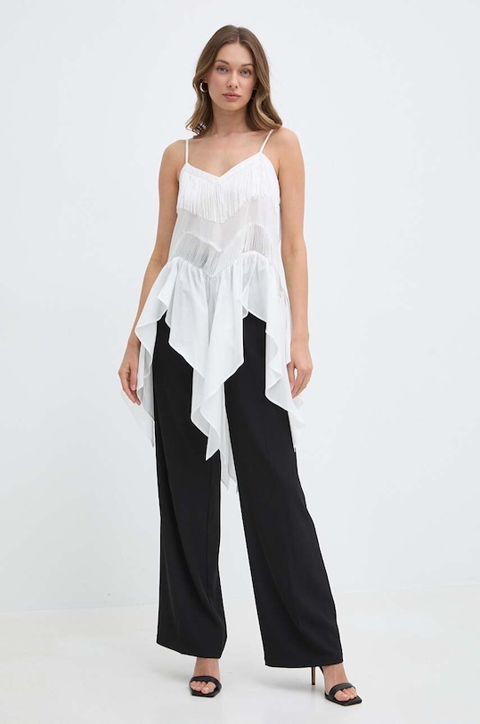 Бавовняна блузка Pinko 103734.A1XN білий SS24