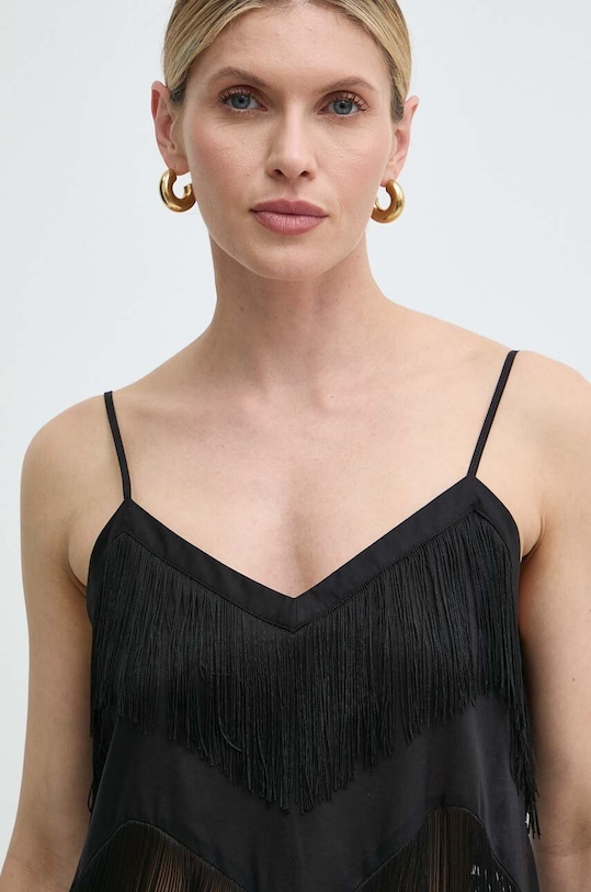 Pinko bluza din bumbac negru 103734.A1XN