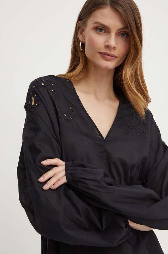 Pinko bluza din bumbac negru 103733.A1XP