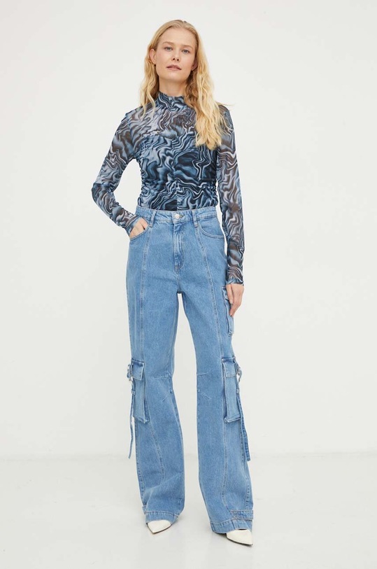 Gestuz bluzka 10908297 niebieski SS24