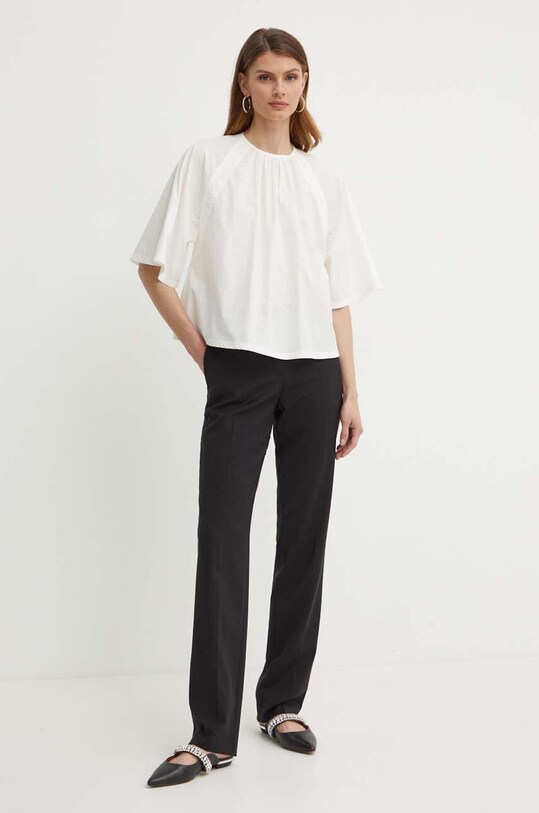 Pamučna majica Weekend Max Mara 2415161032600 bijela SS24
