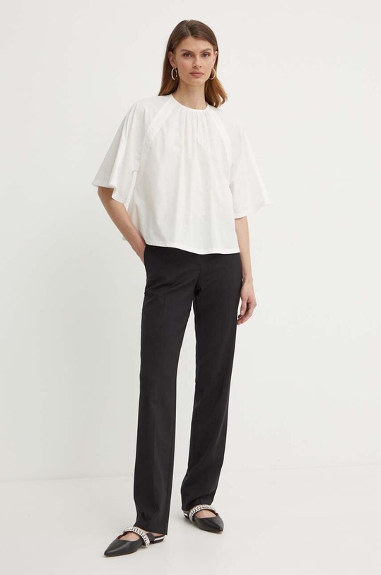 Weekend Max Mara bluzka bawełniana 2415161032600 biały SS24