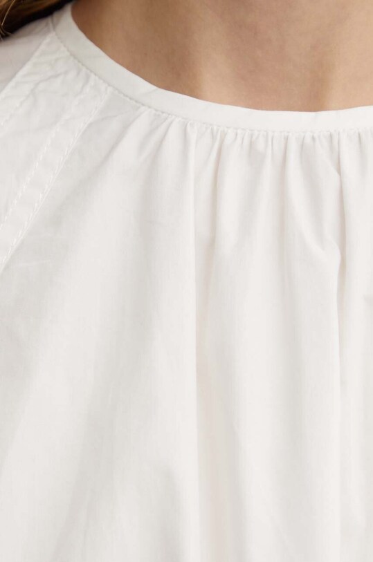 Βαμβακερή μπλούζα Weekend Max Mara 2415161032600 λευκό