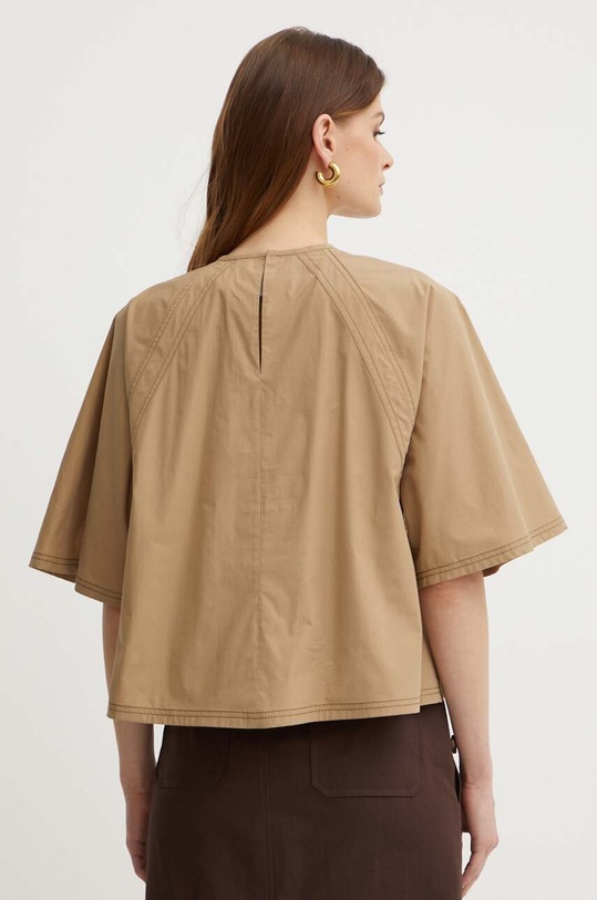 Odzież Weekend Max Mara bluzka bawełniana 2415161032600 beżowy