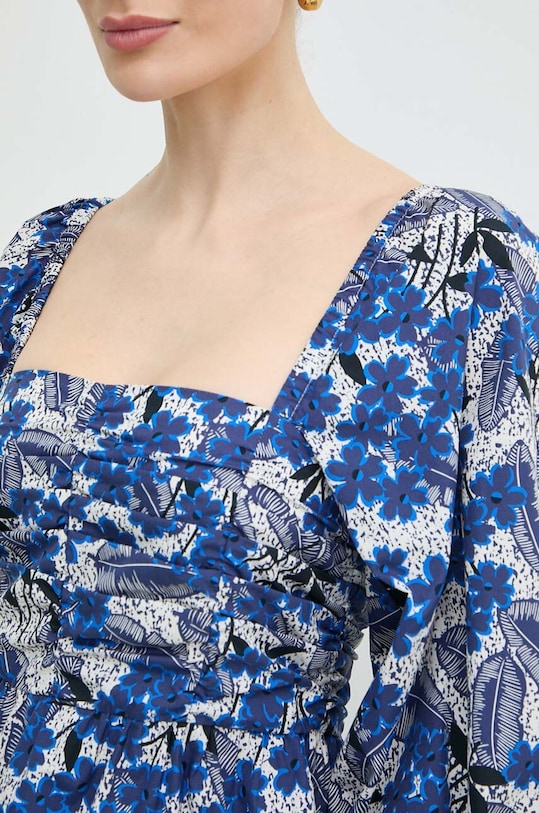 Бавовняна блузка Weekend Max Mara 2415161042600 блакитний