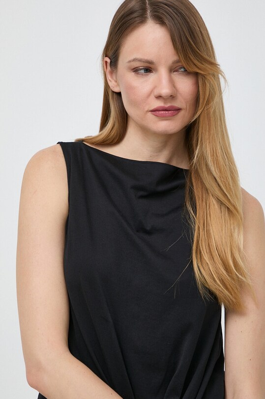 Weekend Max Mara top din bumbac uni negru 2415941062600