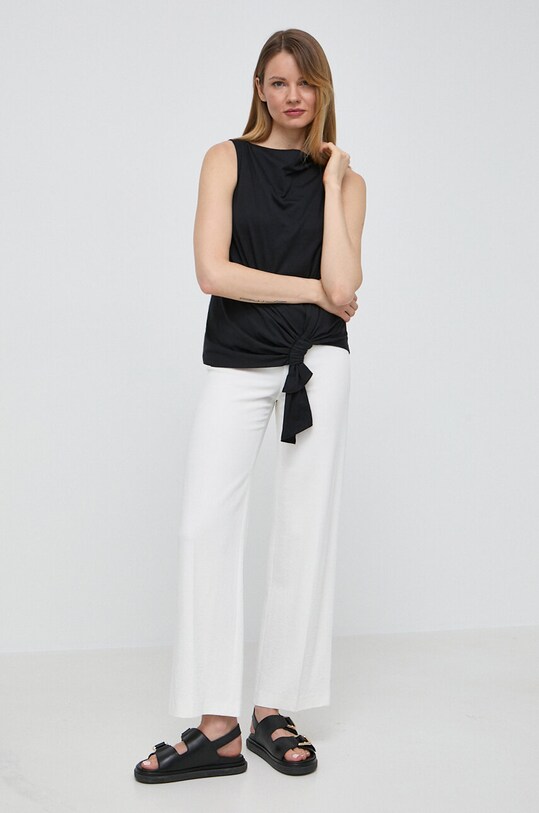 Weekend Max Mara top din bumbac 2415941062600 negru SS24