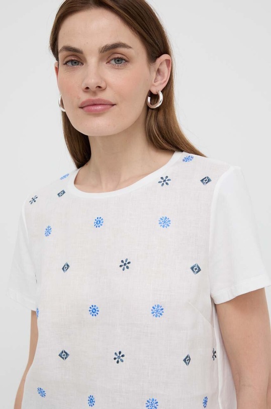 Weekend Max Mara bluzka lniana biały 2415941072600