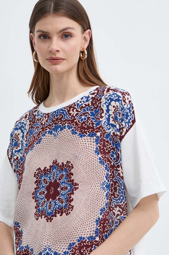 Weekend Max Mara bluzka jedwabna niebieski 2415941112600