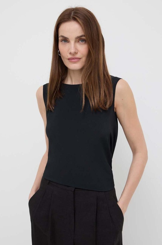Odzież Weekend Max Mara top z domieszką jedwabiu 2415941152600 czarny