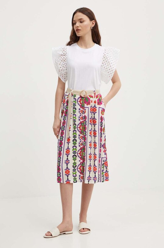 Μπλουζάκι United Colors of Benetton 3S6HD107C λευκό SS24