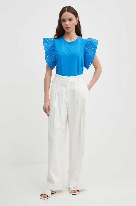 United Colors of Benetton bluzka 3S6HD107C niebieski SS24
