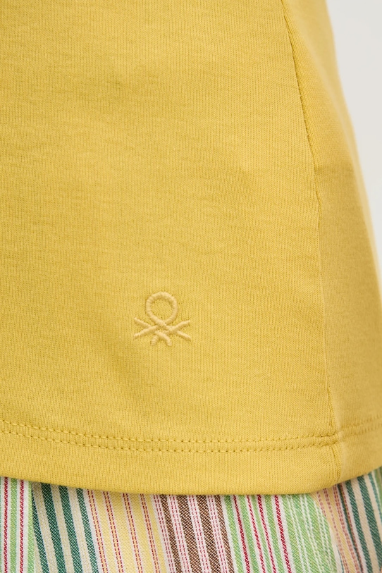 United Colors of Benetton tricou din bumbac 3GA2D400U galben
