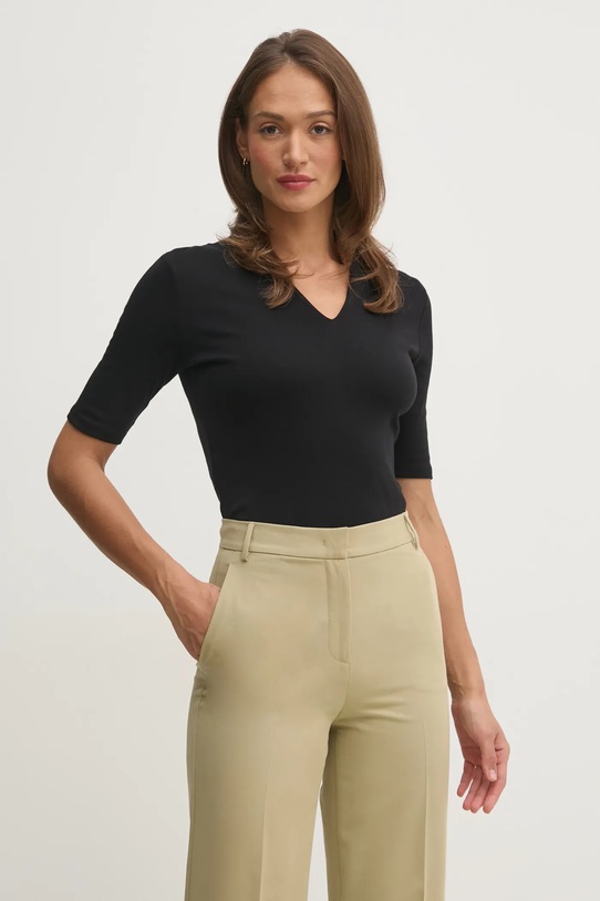 United Colors of Benetton t-shirt bawełniany bawełna czarny 3GA2D400U