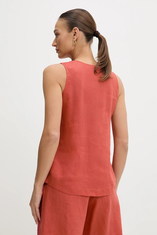 Oblečení Lněná halenka United Colors of Benetton 5BMLDQ06W červená